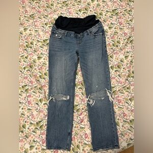 Abercrombie & Fitch Ankle Straight Full Panel Maternity Jeans 28 / 6L